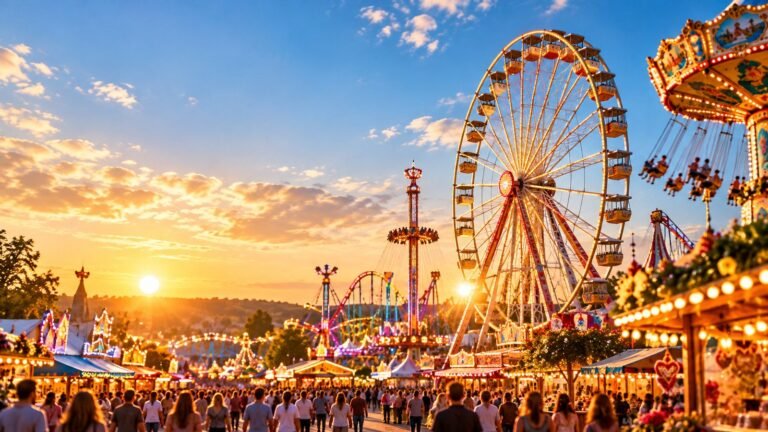Meulebeke – Voorjaarsfoor 2027 (eigenes Symbolbild) Voorjaarsfoor Meulebeke – helles Kirmes-Symbolbild, keine Originalaufnahme